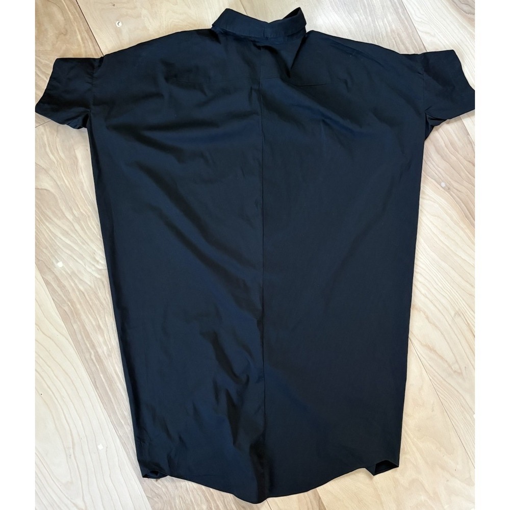 Zero + Maria Cornejo Shirt Dress Button Up Minimalist Avant Garde Size 2 Black - Picture 7 of 7